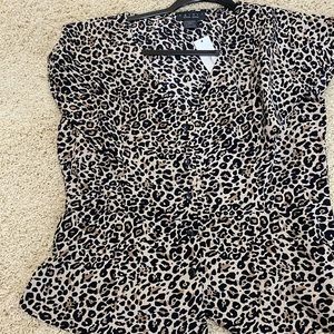 Animal print blouse NWT